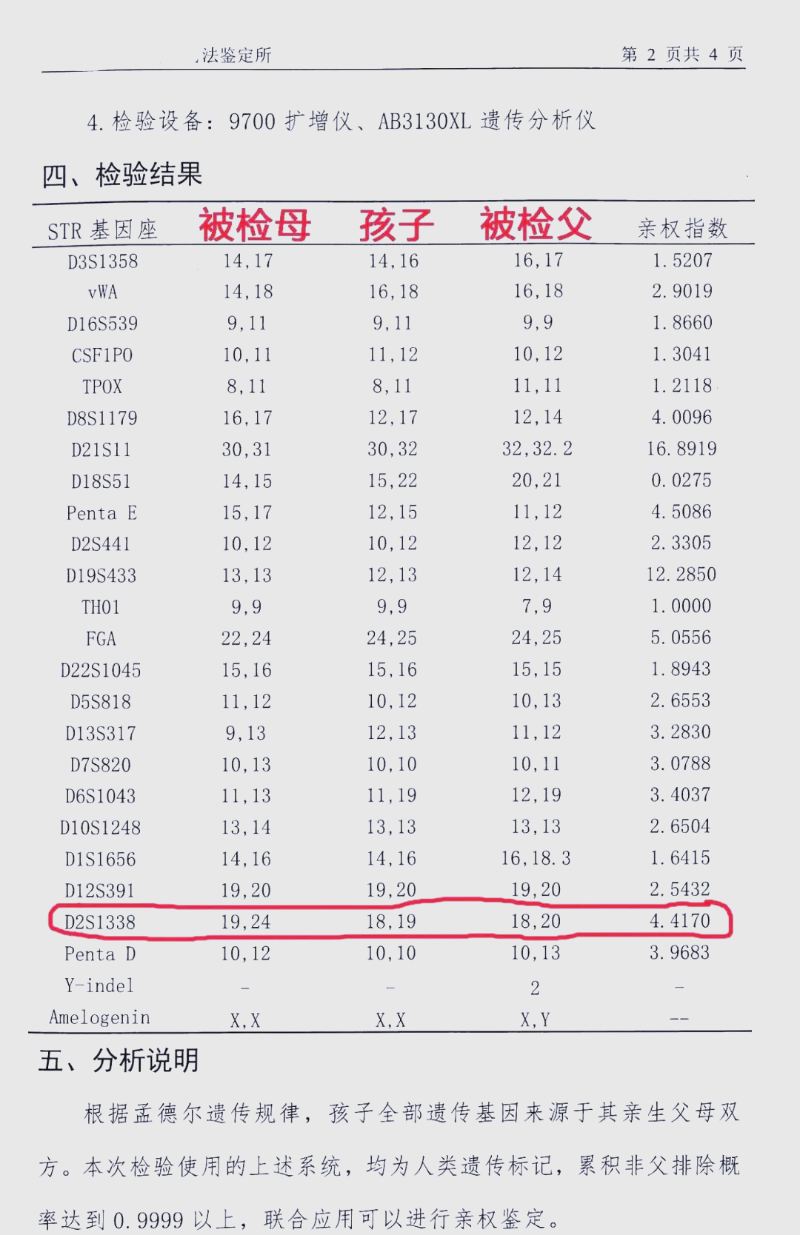 DNA亲子鉴定